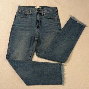 Madewell Perfect Vintage Crop Jean Blue Ankle Length High Rise